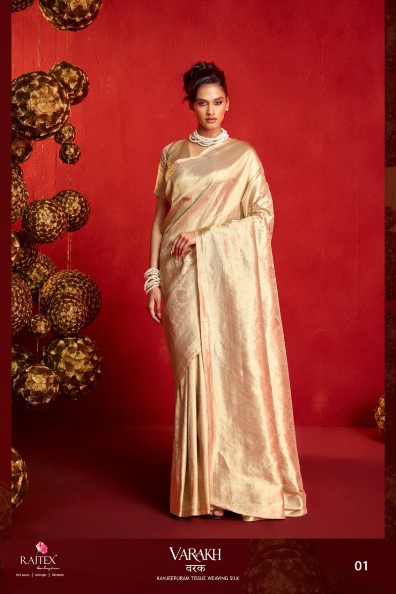 Varakh By Rajtex Kanjeepuram Tissue Weaving Silk Saree